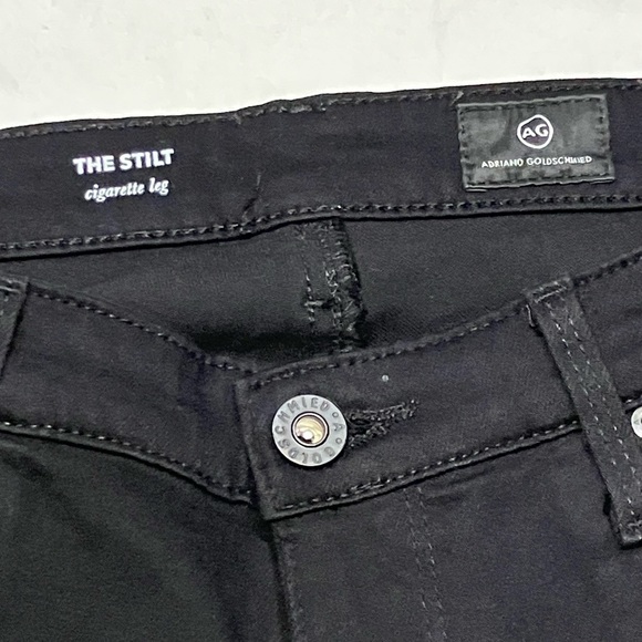 AG Super Black The Stilt Cigarette Jean Size 28 - Picture 5 of 6